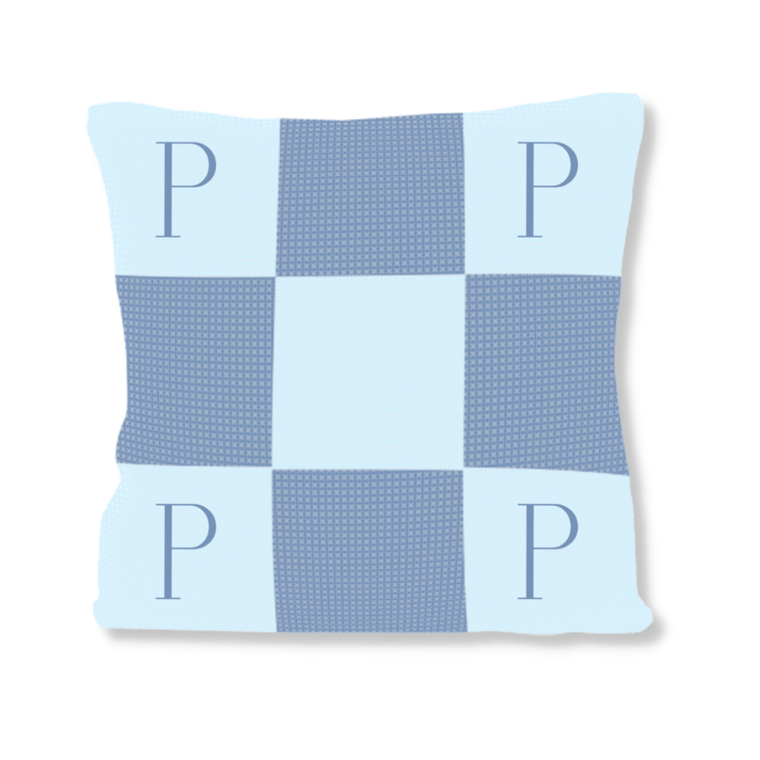 Initials &amp; Blocks Pillow
