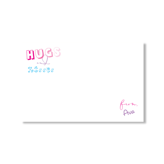 Hugs &amp; Kisses Blank Notepad
