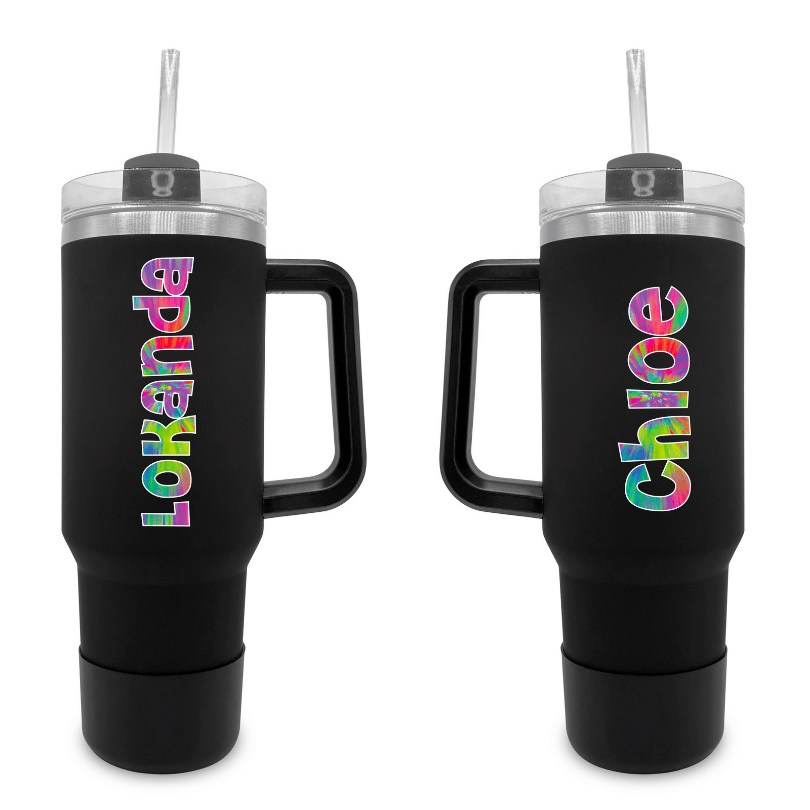 Spin Art - 40 0z Tumbler with Handle