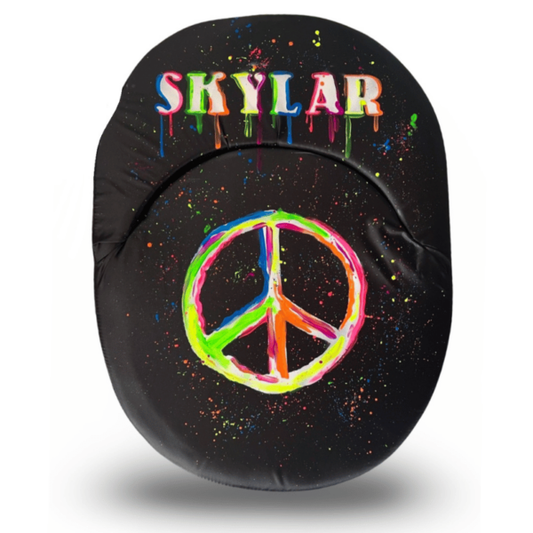 Painted Peace Sign Camp Chair