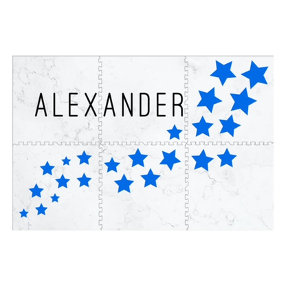 Personalized Playmat - Floating Stars with Marble