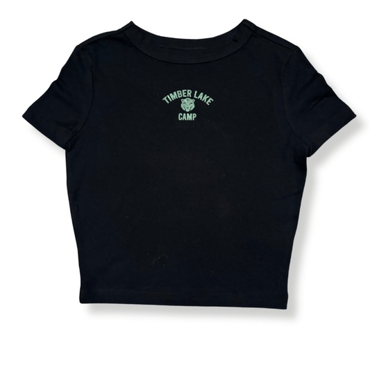 Timber Lake Black Cropped/Fitted Tee - YS