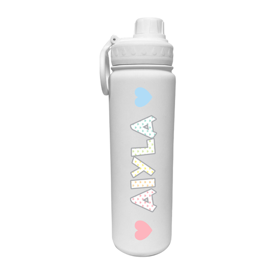 Mini Hearts Personalized Water Bottle