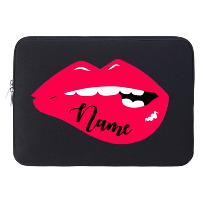 Biting Lip Personalized Laptop Sleeve
