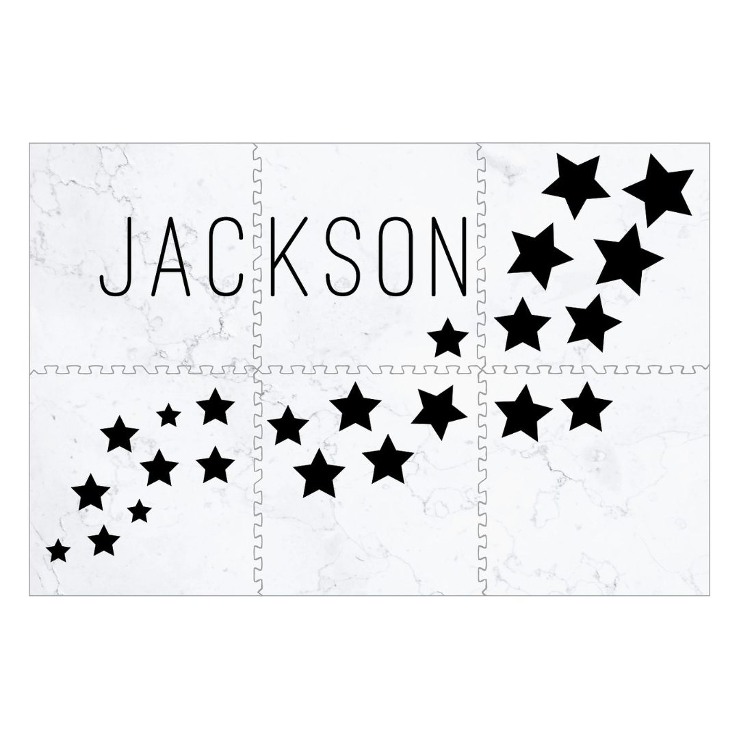 Personalized Playmat - Floating Stars with Marble