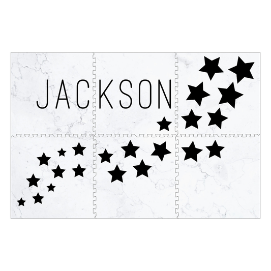 Personalized Playmat - Floating Stars with Marble