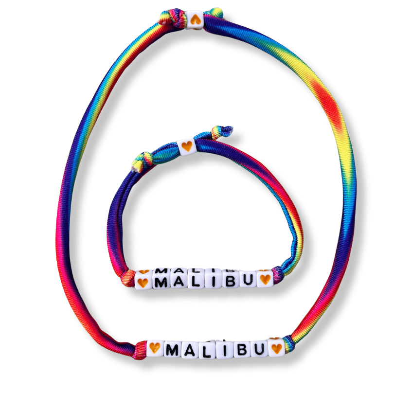 Tie Dye Choker and Tie Dye Bracelet