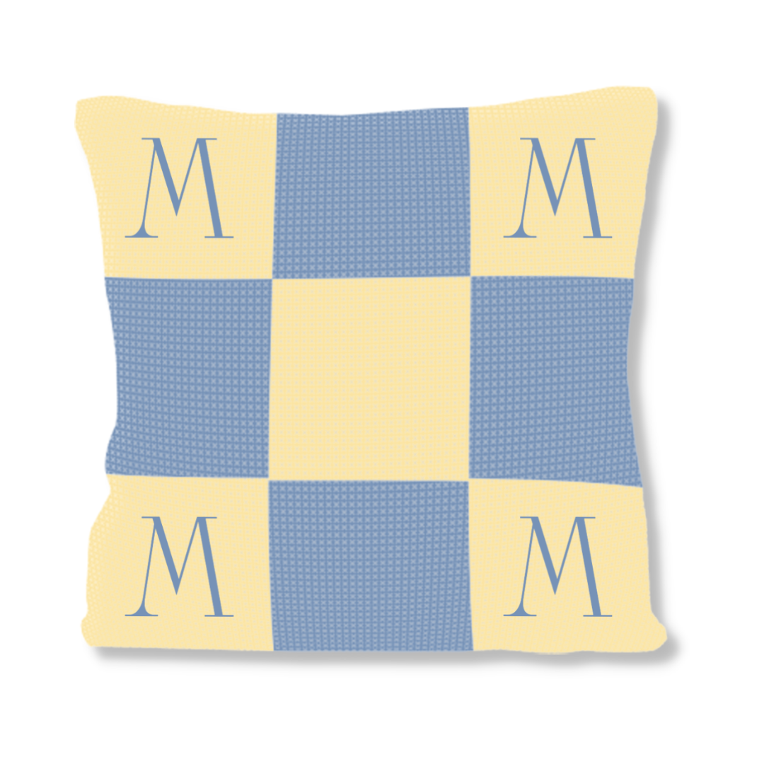 Initials &amp; Blocks Pillow