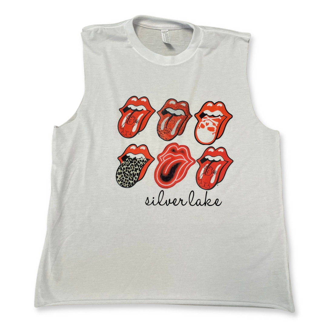 Silver Lake Lake Lots of Tongues White Tank Top - Youth Large