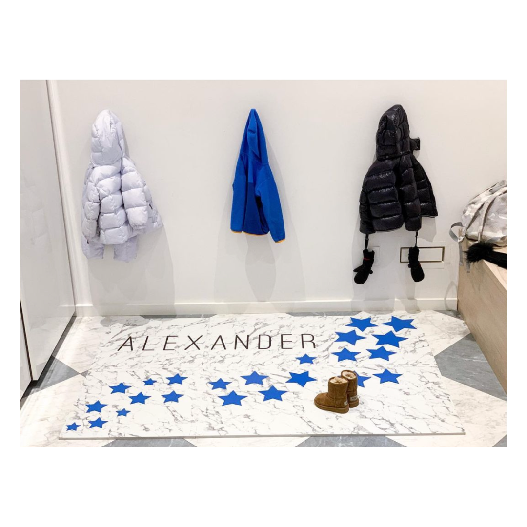 Personalized Playmat - Floating Stars with Marble