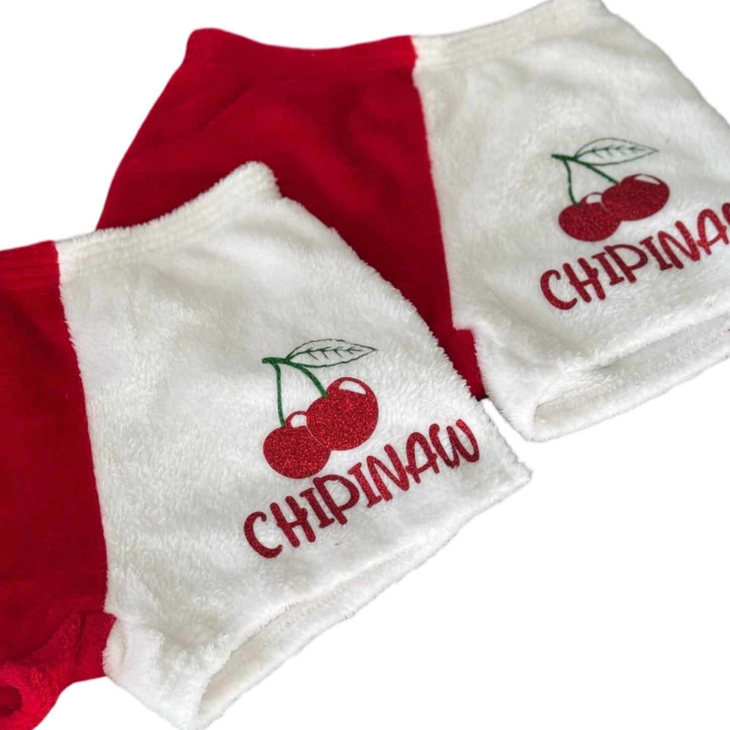 Pajama Shorts with Camp Name and Cherries - Made Love and Kisses
