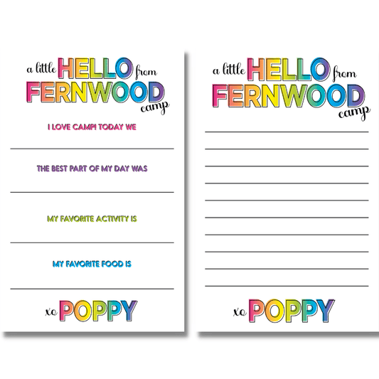 Rainbow Notepad Lined or Filled in the blank