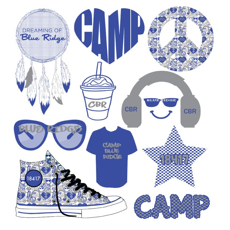 2 - 12 x 12 Camp Decal Sheet (Heart Version)