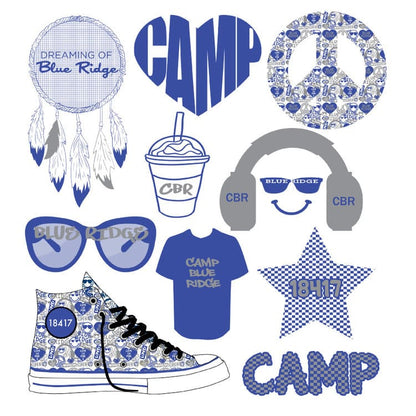 2 - 12 x 12 Camp Decal Sheet (Heart Version)