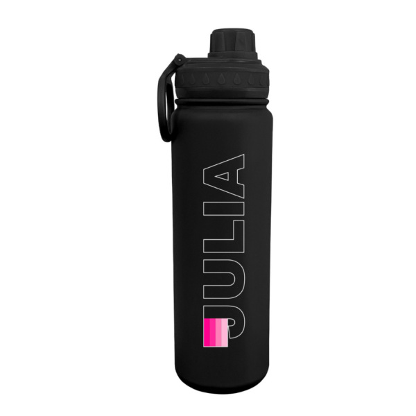 Ombre Stripes Personalized Water Bottle