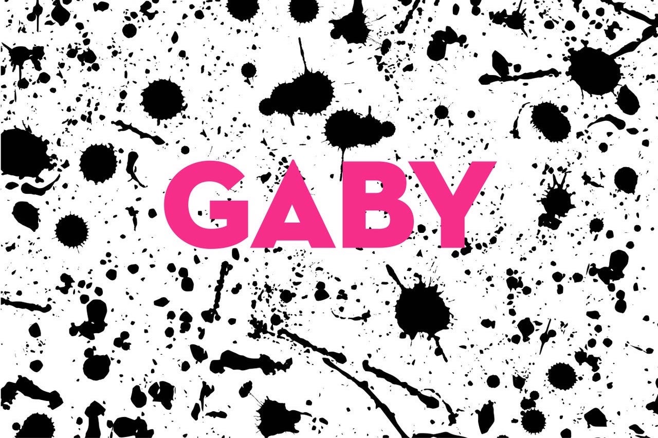 2 Black Splatter Paint _ Hot Pink Name Placemat