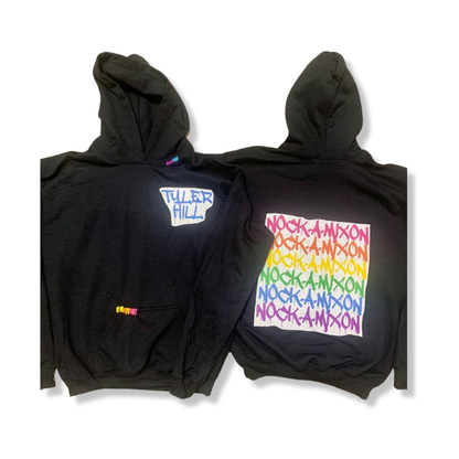 2-Graffiti Patch Black Hoodie