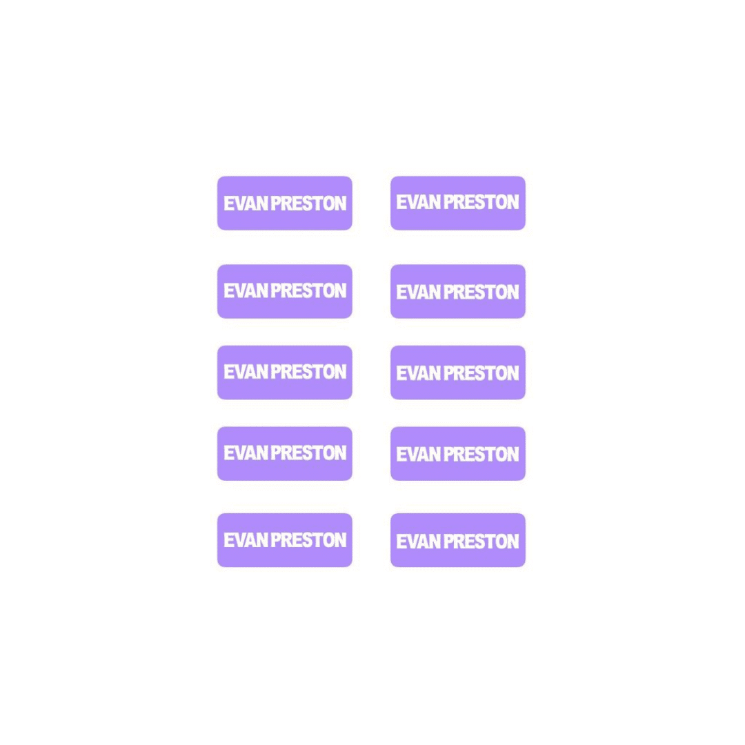 2 Rectangular Clothing _ Accessory Label