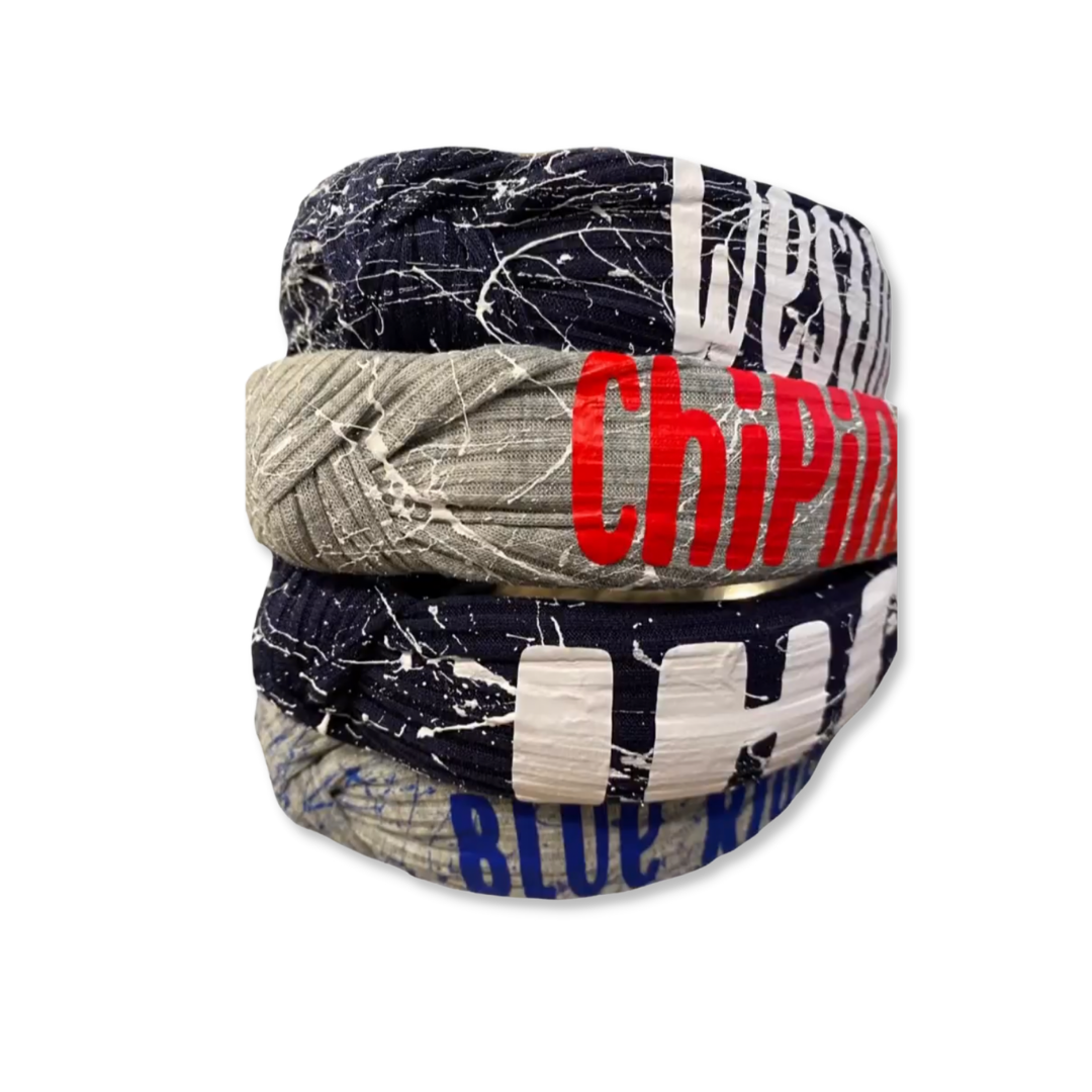 Splatter Paint Knot Headbands with Camp Name