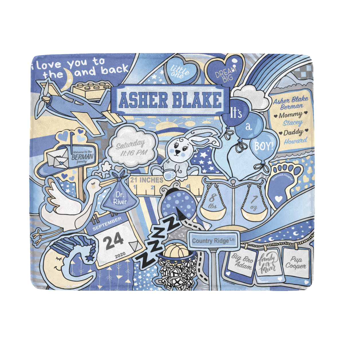 Welcome World Blanket - boy