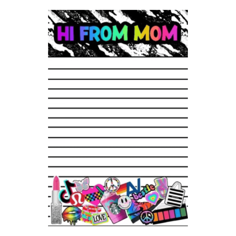 CreateD-Girls From Home Lined Notepad (Swirly Girl Mom Home)- Create'd