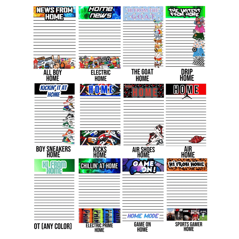 CreateD-Boys From Home Lined Notepad page 1 - Create'd