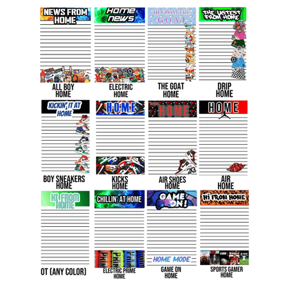 CreateD-Boys From Home Lined Notepad page 1 - Create'd