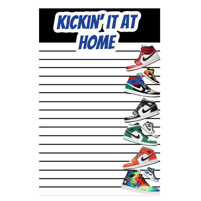 CreateD-Boys From Home Lined Notepad (Boys Sneakers Home)- Create'd