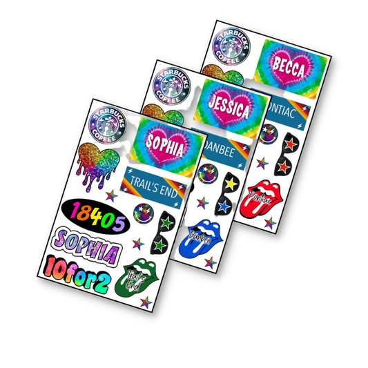 Namedrops-Personalized Cling It Sheet CI-201 Camp Multi