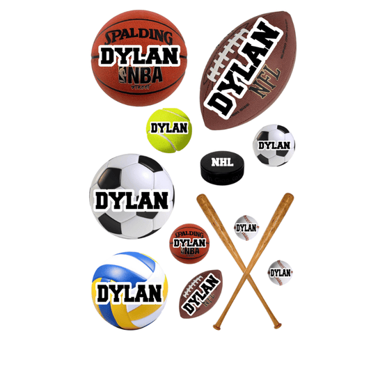 Namedrops-Personalized Cling It Sheet CI-30 Sports