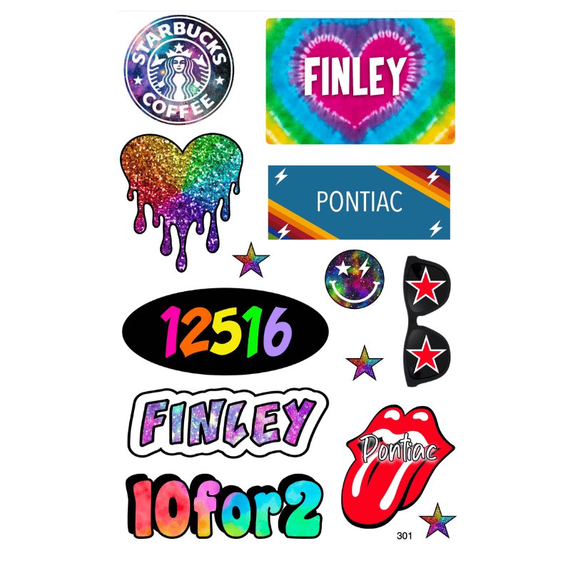 Namedrops-Cling It Sheet - CI 301 - Red Camo Multi (9x12)