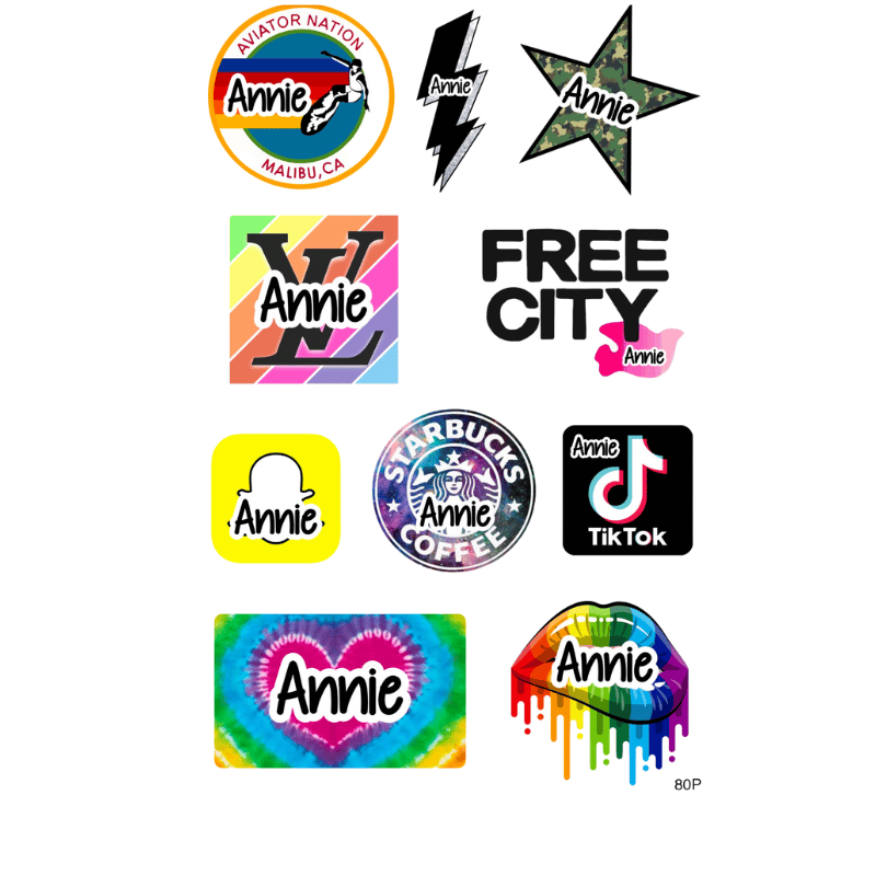 Namedrops-Personalized Cling It Sheet CI-80 Free City