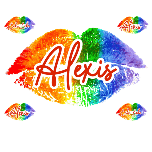 Cling It Cut Out - Rainbow Lips (9" x 12")