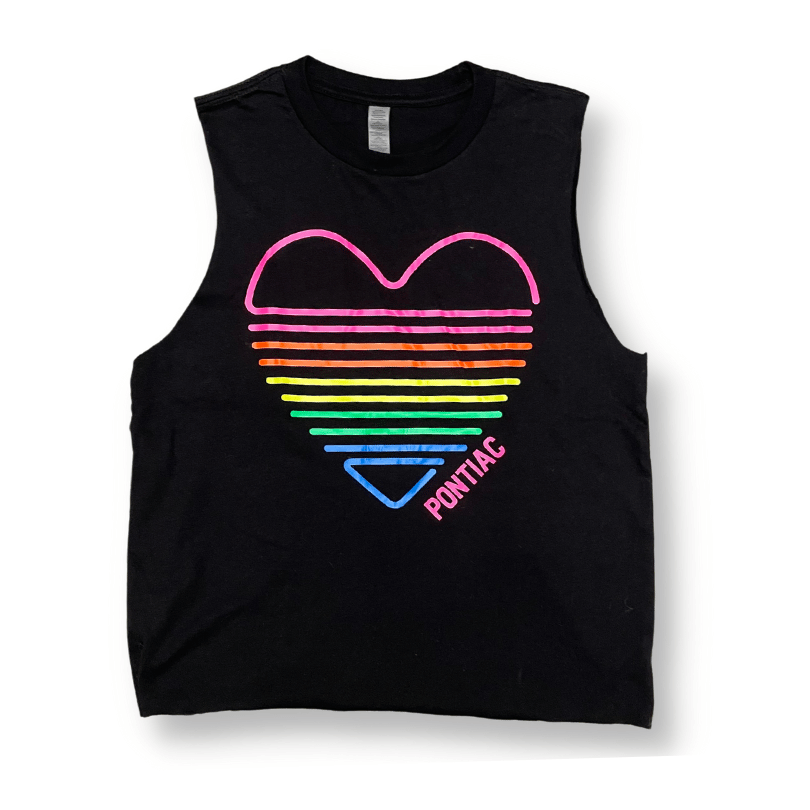 Pontiac Neon Heart Tank Top (Youth Medium-8)Ready to Ship