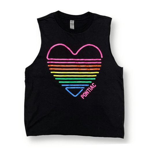Pontiac Neon Heart Tank Top (Youth Medium-8)Ready to Ship
