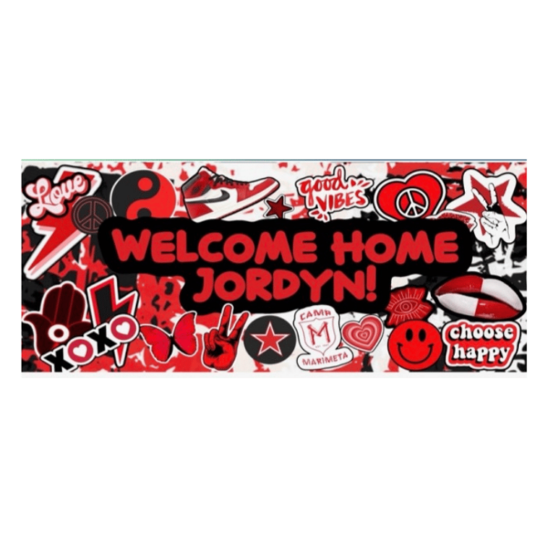 Welcome Home Banner – Camp Color Collage