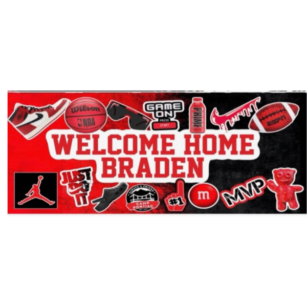 Welcome Home Banner – Camp Color Collage