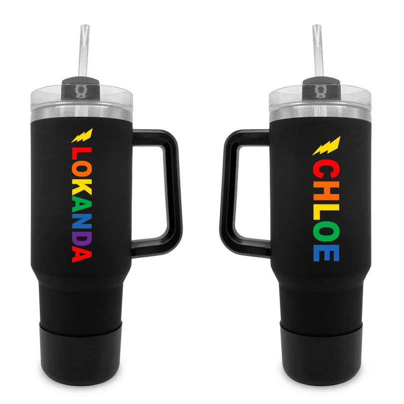 Rainbow Block - 40 0z Tumbler with Handle