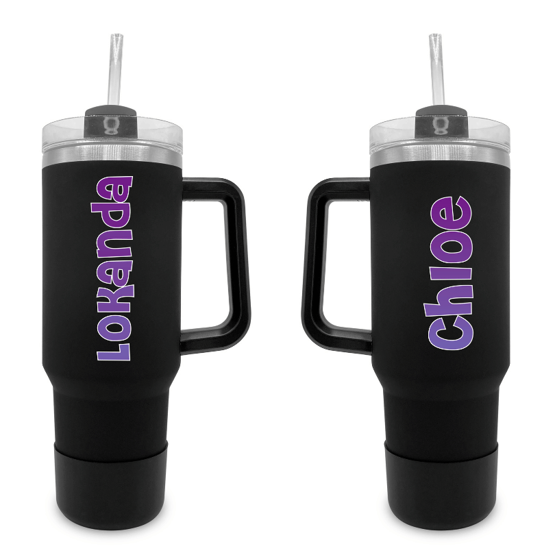 Ombre (Purples)- 40 0z Tumbler with Handle