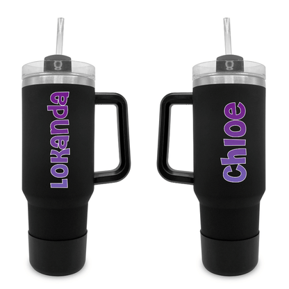 Ombre (Purples)- 40 0z Tumbler with Handle