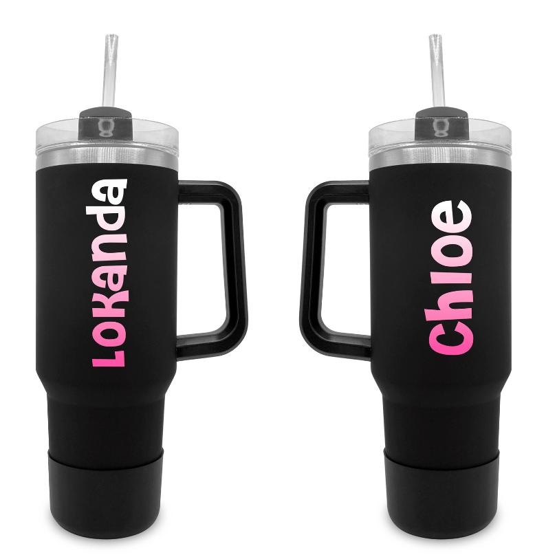 Ombre (Pinks) - 40 0z Tumbler with Handle