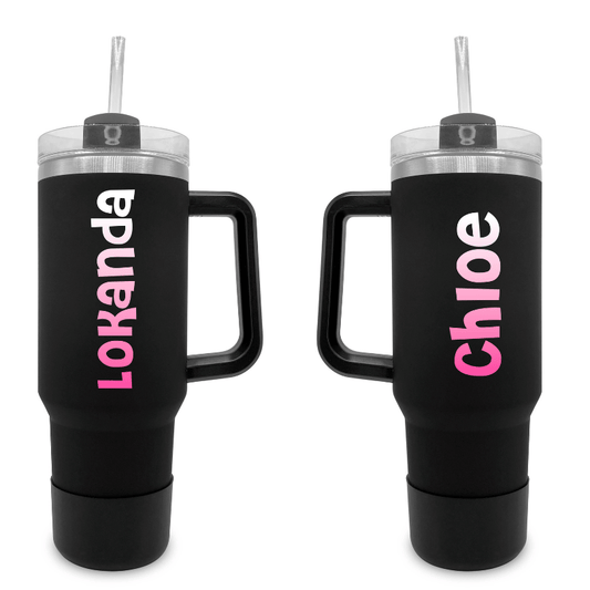 Ombre (Pinks) - 40 0z Tumbler with Handle