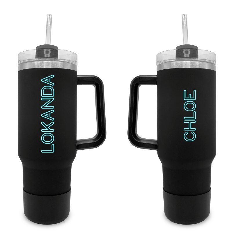 Neon - 40 0z Tumbler with Handle