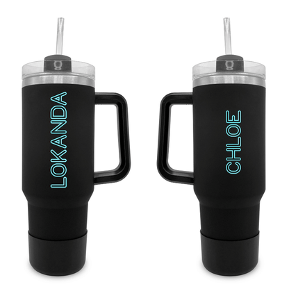 Neon - 40 0z Tumbler with Handle