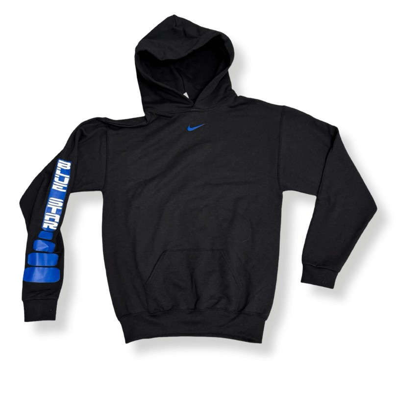 Blue Star Black Hoodie - YXL