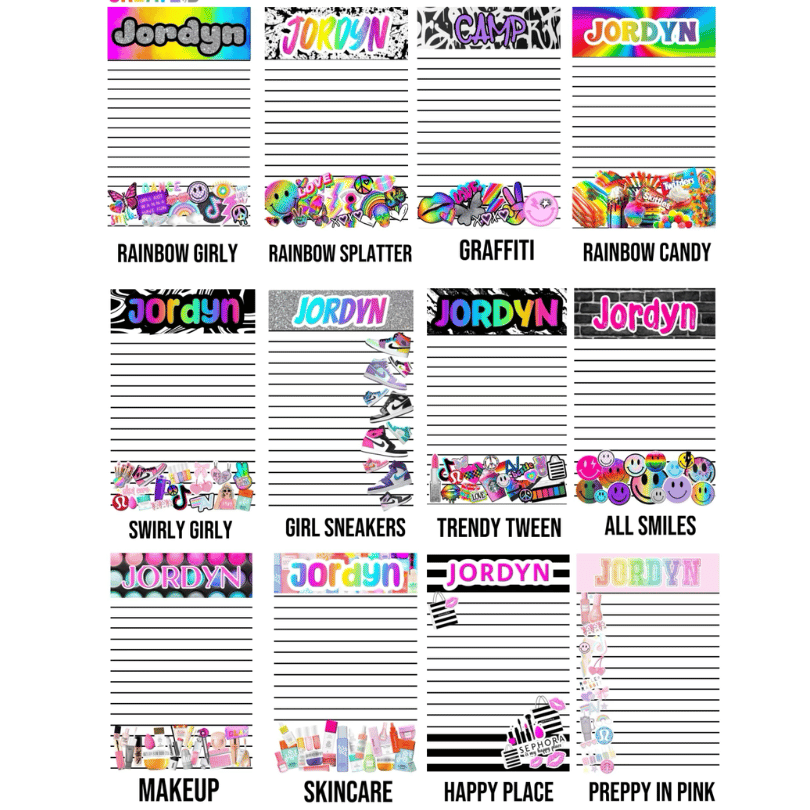 CreateD-Girls Personalized  Notepad  Create (Page 1)