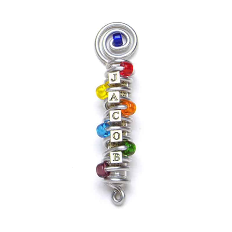 Beaded Swirl Spiral Mezuzah