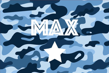 3 Blue Camo Block Placemat