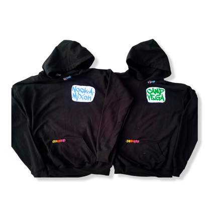 3-Graffiti Patch Black Hoodie