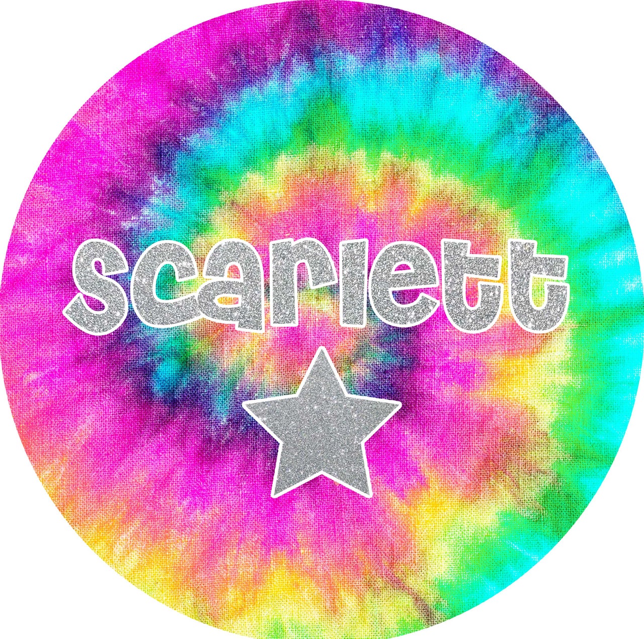 3 Rainbow Tie Dye Plate